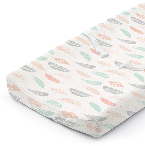 Summer Coral Days Ultra Soft Changing Pad Cover for Infants