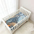 Bseiialft 52 28 Blue Black Gold Marble Crib Sheets for Boys Girls Soft and Breathable Cotton Baby Sheets for Standard