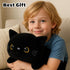Mommy 4 Tummy, SQEQE Black Cat Stuffed Animal with Babies Cat in her Cute Black Cat Plush Toys for Kids, Gifts Ideal