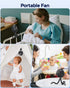 5000mAh 3-Speed, 360Rotate AMACOOL Baby Stroller Fan - Rechargeable, Strong Yet Quiet, Portable Clip on Fan for Travel