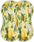 Bulletgxll Set 4, Lemon Flower Unisex Baby Burp Cloths of Soft Absorbent Organic Cotton Muslin Burping Cloths