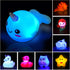 Bath Toys 8 Pack - Light Up Floating Rubber Animals with Color Changing Light for Baby Kids Toddler Bathtub Games