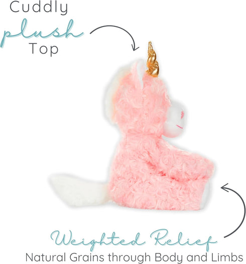 Cozy Princess Pink Unicorn - Microwavable & Weighted Plush Stuffed Animal - Heated Plushie for Warmth - Cute, Soft, Toy