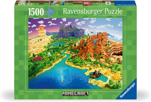 Ravensburger World of Minecraft 1500 Piece Jigsaw Puzzle for Adults - Handcrafted Tooling, Made in Germany