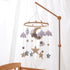 GOODMOM Felt Bear & Moon Crib Mobile Visual Stimulation & Motor Skill Development Toy for Infants, Gentle Rotation