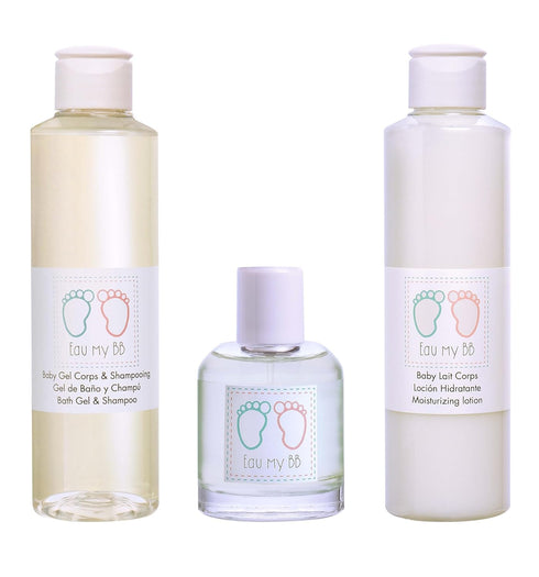 Eau My BB Set, 2.02oz, 60ml, 6.8oz, 200ml, 6.8oz, 200ml, !, Three-Piece, for Newborns, Infants, Babies, Eau De