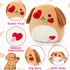 CAGRIKUELI 8inch Dog Plush, Valentines Stuffed Animal for Kids Puppy Stuffed Animal with Rose Love Heart, Cute Dog