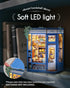 Cutefun Book Nook Kit - DIY Miniature Dollhouse Kit for Adults and Teens, Mini House Building Kit Library with LED