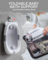 ISELECTOR 0-6 Baby Bath Support Foldable Baby Bathtub Bath Tub for Newborn Infant Baby Bath Seat with Non-Slip Suction