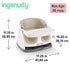 2-in-1 Ingenuity Baby Base Booster Feeding and Floor Seat with Self-Storing Tray - Cashmere