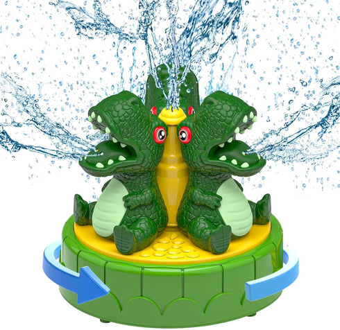 Water Sprinkler for Kids Outdoor Play 8-12 - Dinosaur Spray Water Toys Attached to Garden Hose