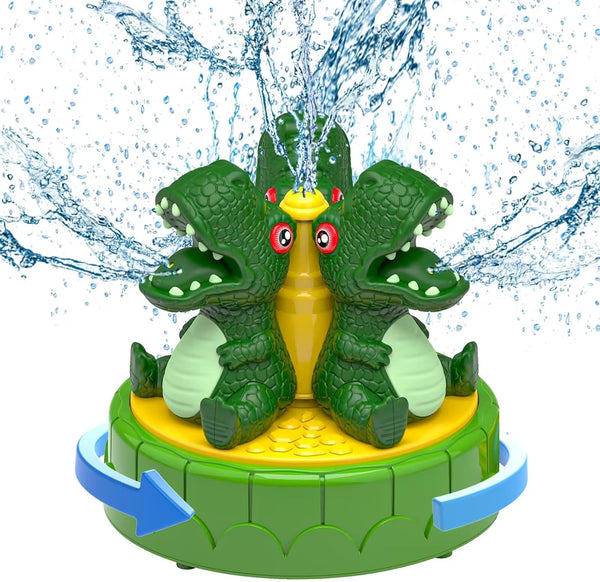 Water Sprinkler for Kids Outdoor Play 8-12 - Dinosaur Spray Water Toys Attached to Garden Hose
