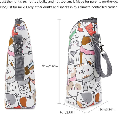 Insulated Baby Bottle Travel Case - Portable Organizer for Outdoor Feeding