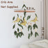 Goukurlsma Forest Crib Mobile for Girls Boys, Yellow Butterfly & Green Leaves Baby Mobile for Crib, Butterfly Mobile