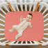 KEIGE Salmon Fitted Crib Sheet for Girls and Boys,Soft Breathable Microfiber Baby Sheet for Standard Size Crib Mattress
