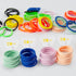 Baby Hair Ties for Thin Hair, Ponytail Holder for Newborn Girls, Multicolor Rubber Bands, 100pcs