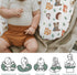 Cute Animals Leaves Baby Nursing Pillow Covers for Boy Girl Bear Deer Raccoon Squirrel Bunny Hedgehog Owl Nursery