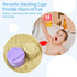 Stacking Cups Toys for Toddlers, Soft Blocks Teething Toy for Babies, Montessori Educational Bath Fun