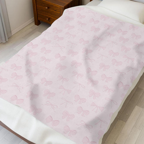 Selgkds 30x40inch Pastel Pink Bows Baby Blankets for Girls Preppy Girly Ribbons Swaddle Receiving Blanket Toddlers
