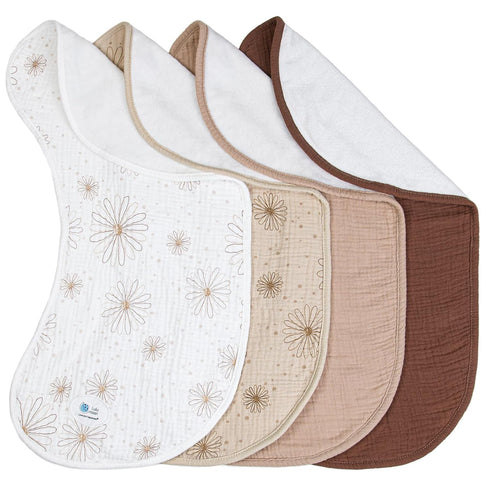 lulumoon Muslin Burp Cloths for Babies: 100% Soft Cotton Large Burping Cloths