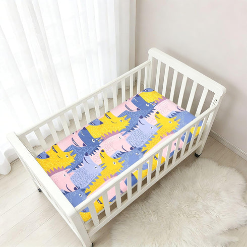 miaozhen 1 Pack 52x28 Cotton Baby Crib Sheets Soft Comfy Funny Nile Wolf Colorful Toddler Mattress Sheet for Nursery de