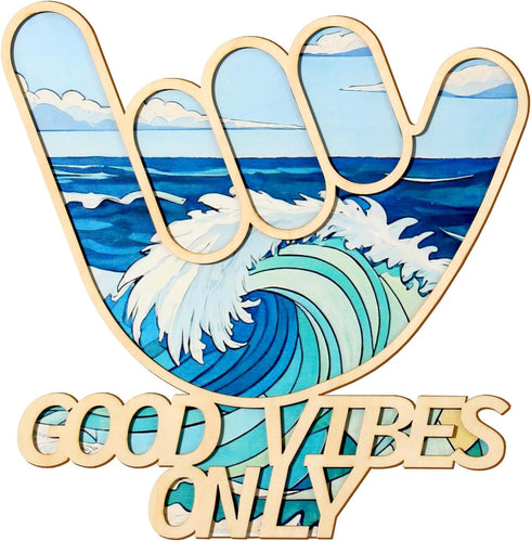 Bnesi Wooden Hawaiian Decor Surfer Hand Sign Surfer Decor Cool Surf Board