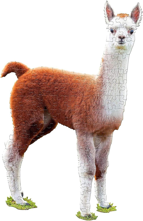 Madd Capp Puzzles Jr. - I AM Lil’ Llama - 100 Pieces Animal Shaped Jigsaw Puzzle