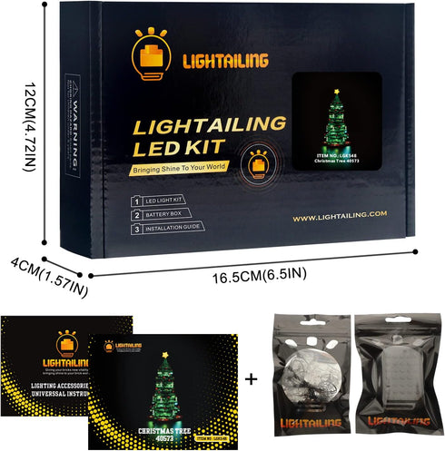 LIGHTAILING LED Light Kit for Lego-40573 Christmas Tree, Compatible with Lego Building Blocks Model - NOT Included