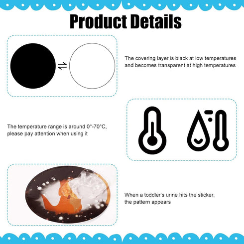 Gosknor 24pcs Potty Training Seat Magic Sticker, Reusable Potty Training Stickers Potty Stickers Training Toilet
