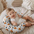 KuphiL10C Halloween Pumpkin Bats Stars Pattern Nursing Pillow Cover, Unisex Fall Autumn Holiday Removable Breastfeeding