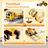 Set Bulldozer 3-7 Alloy Die-Cast Construction Vehicles Toys w/Semi Truck, Excavator & - Real Lights & Sounds, Movable