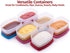 SIGNORA WARE 6 pk. 3 oz. Condiment Containers with Lids - Small Food Storage Sauce Cups, Leak Proof Reusable Plastic