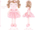 2-4 Gloveleya Baby Doll Baby Girl Gifts Plush Curly Kids Girl Toys with Love Toys for Ages Toddler Toy Pink