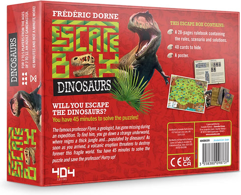 404 on the Board Escape Box Dinosaurs | Fun Family Game Night Puzzle for Kids and Adults Ages 5+ | 2-5 Players