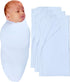 RATIVE Stretchy Swaddle Blanket with Headband Cap for Unisex Newborn Baby, 0-3 Months Boys Girls