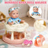 Cleboen Set 9'' 2 Sets 3 4 5 6 Baby Doll Accessories for Girls, Baby Doll with Clothes Doll Walker Chair Feeding Bottle