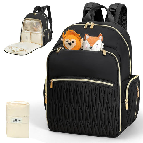 miss fong Diaper Bag Backpack - Baby Diaper Bag with Diaper Changing