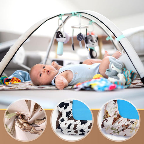 Mindsoft 2 24 38 Set Pack Pcs x in Western Cowboy Infant Crib Sheets Mini Portable Crib Sheet Newborn Bedding Nursery