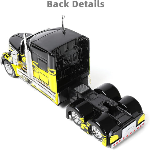 1/64 Scale International Lonestar Heavy Truck Model Semi Trailer Head Toy Alloy Metal Diecast Tow Traktor Toy Gift