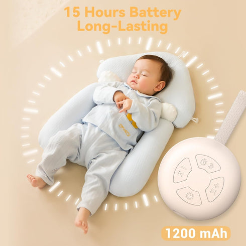 FENDALE 12 Portable Sound Machine for Baby | White Noise | Soothing Sounds | Noise Canceling for Travel, Office