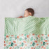 Carseat-30x40 Inches DuShow Leaf Baby Blanket for Girls - Ultra Soft Double Layer Minky Blanket with Dotted Backing