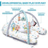 7-in-1 Tummy 0-3-6-9-12-18 Baby Play Mat, Infant Gym Mat for Sensory and Motor Development, Washable & Portable Newborn