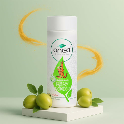 3.5 oz ONEA Natural Apple Baby Powder - Talc-Free, Preservative-Free Natural Body Powder - Reduced Risk of Skin