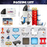 30 Set, 3-8 VROGTIK Space Magnetic Tiles for Kids, Piece STEM Magnetic Building Blocks Rocket Ship Space Station
