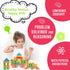 Large Wooden Building Blocks Set - Educational Preschool Learning Toys with Carrying Bag for Toddler Gifts 3+ Year Old