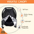 Cozy 40" 30" Dear Baby Gear - Infant Carseat Canopy and Winter Covers - Baby Car Seat Cover for Girls and Boys