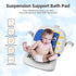 0-36 Collapsible Baby Bathtub for Newborn, Foldable Baby Bath Tub with Thermometer & Soft Floating Cushion & Drain