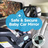 Leo and Ella Baby Car Mirror, Certified Crash Tested for Rear Facing Baby Car Seat, Shatterproof with Adjustable Mount