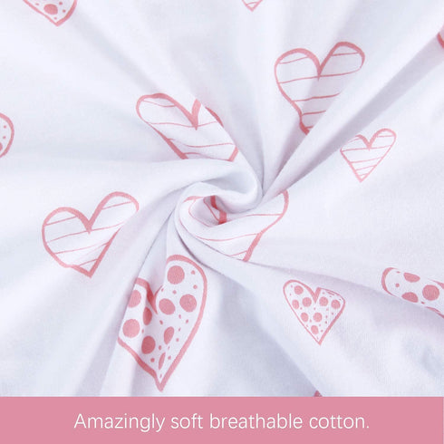 2 Pack 100% Biloban Nursing Pillow Cover for Boppy Pillow Stretchy Cotton Large Zipper Super Soft & Breathable Infant