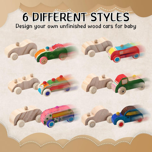 32 12 WinnerWhy Baby Shower Game Sign Kit Includes Unfinished Wooden Car Blocks, Markers, and a Prize Decoration Sign